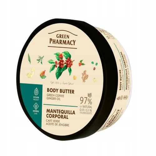  Green Pharmacy Body Butter, Green Coffee and Ginger Oil 200ml