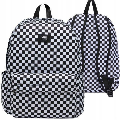 Vans Old Skool Check Backpack with Laptop Sleeve and Water Bottle Pockets