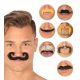  Self-adhesive artificial mustaches black brown 6 pcs