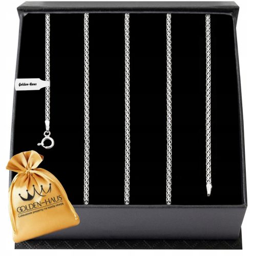  WOMEN'S SILVER CHAIN BISMARK SOLID 55cm/2mm 925 SILVER + FREEBIES