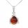  Silver pendant with amber DELICATE LADYBUG PENDANT made of silver FILM