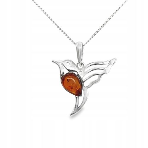  Silver pendant with amber ORIGINAL PENDANT made of silver MOVIE hummingbird