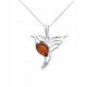  Silver pendant with amber ORIGINAL PENDANT made of silver MOVIE hummingbird