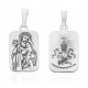  Silver medallion rhodium plated Scapular of St. Joseph, SILVER 925