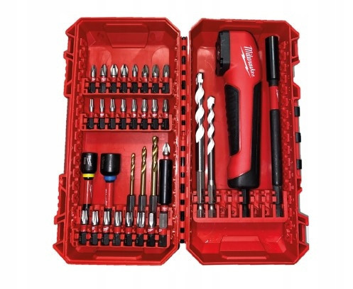  MILWAUKEE SET IMPACT BITS, SOCKETS, DRILL ATTACHMENT, 35 ELEMENTS