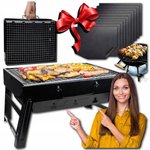  PORTABLE FOLDABLE CHARCOAL GRILL TOURIST BBQ