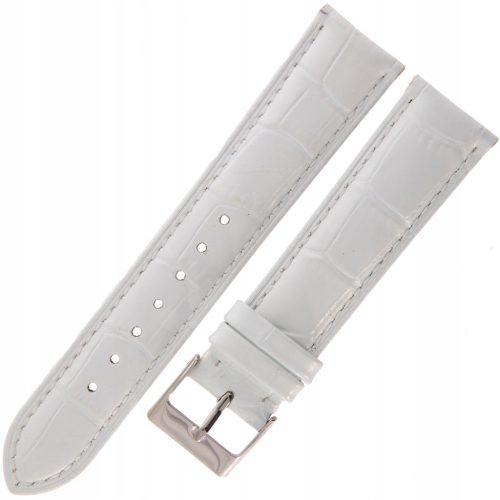  TEKLA K50 - 20mm - Crocodile - WHITE - Leather watch strap