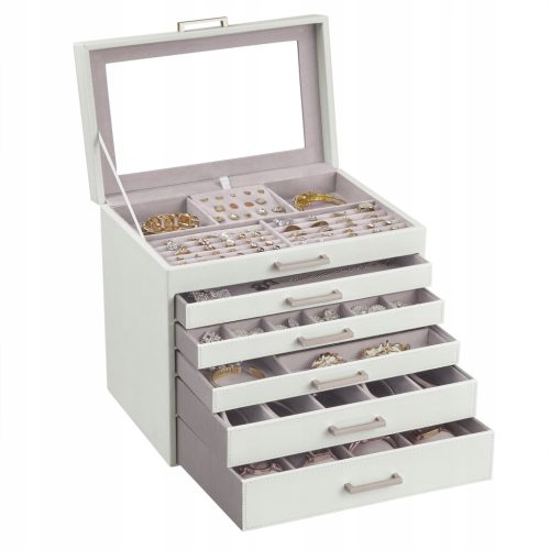  SONGMICS JBC121W white jewelry box