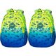 Jerry 21L Football-Themed School Backpack with Bottle Pockets, Blue & Yellow