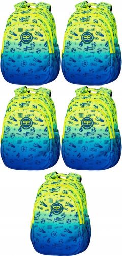 Jerry 21L Football 2T School Backpack in Yellow and Blue