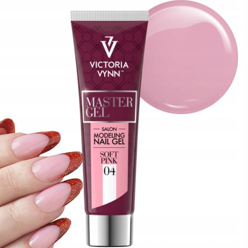  VICTORIA VYNN MASTER GEL ACRYLIC GEL FOR EXTENSIONS 04 SOFT PINK 60g