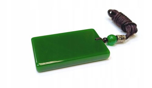  GEOMETRICAL NECKLACE, PENDANT, CHARM - NATURAL STONE JADEITE