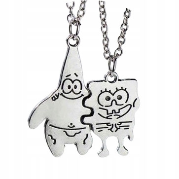  2X Friendship BFF Wow Pendant Necklace