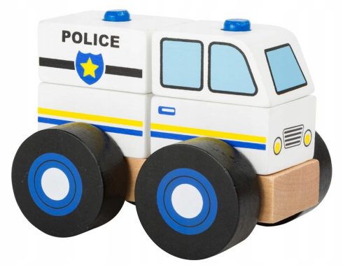  Police Car Construction Toy Wooden Car Small Foot
