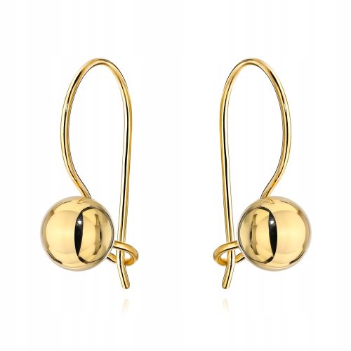  Gold ball earrings pr.585 on a clasp