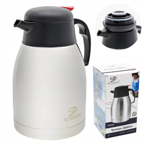  Meyerhoff beverage thermos flask, 2 l, silver