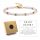  Women's bracelet with clasp ROSE QUARTZ natural stones + box