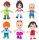  FISHER PRICE SET OF 6 DOLL CLEO&CUQUIN