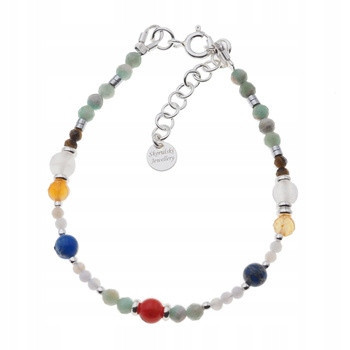  Bracelet zodiac sign cancer - stones and silver