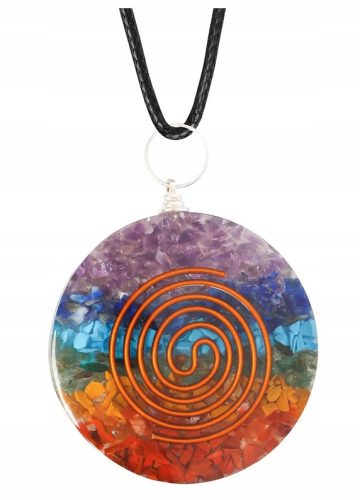  NECKLACE PENDANT CHAKRA 7 STONES ENERGY RELAXATION