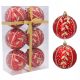  Decorated ball, smooth ball, transparent ball, reflector ball 8 cm 6 pcs.