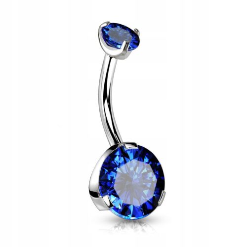  Titanium belly button ring with 1.6/10 blue