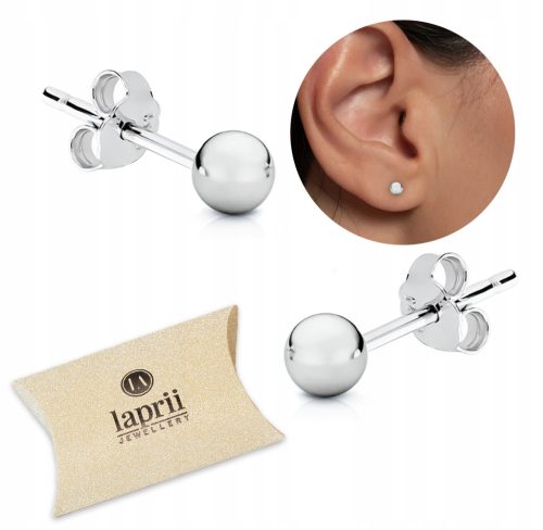  Silver earrings balls balls balls studs silver 925 LAPRII