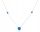  Silver necklace with blue opal for women 925