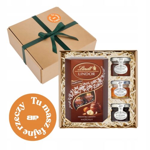  BASKET GIFT SET GIFT PRALINES LINDOR HAZELNUT HONEY JAM