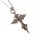  Men's necklace Cross with skull, gothic pendant, steel, silver