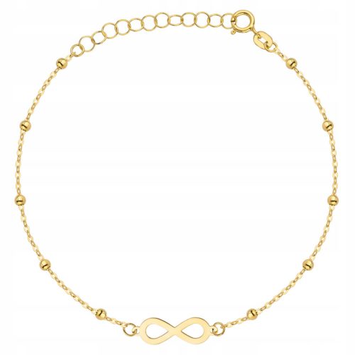  Gold Bracelet 333 Balls Infinity ENGRAVING
