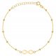  Gold Bracelet 333 Balls Infinity ENGRAVING