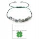  Bracelet with clover motif SYMBOL OF HAPPINESS natural stone AGATE