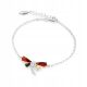  Silver bracelet Dragonfly multicolor