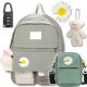 Youth School Backpack Set with Daisy Design, Lock, and Accessories