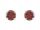  RHODIUM-PLATED SILVER EARRINGS NATURAL GARNET 6MM