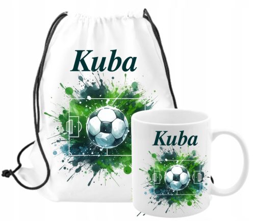  SET MUG BAG BACKPACK FOOTBALL SHOES FIELD FOOTBALLER ANY NAME