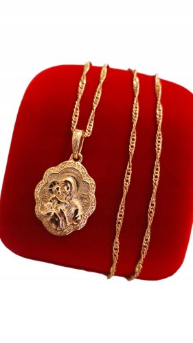  Communion chain medallion SCAPLERY Mother of God with Child necklace