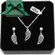  SILVER JEWELRY SET WINGS FOR HER AS A GIFT