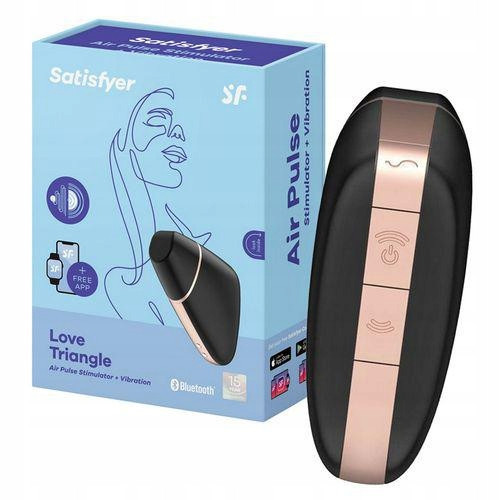  Satisfyer Love Triangle Air Pulse Stimulator + Vibration Air Clitoral Stimulator Black