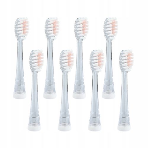  8x Meriden Kiddy children's toothbrush heads, pink replacement