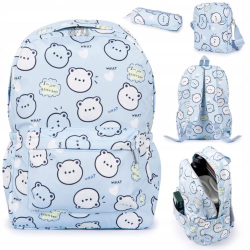 Teddy Backpack with Pencil Case and Shoulder Bag - Perfect for School Starters