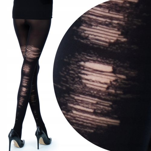  Fenome LuSi02 patterned tights 40den black Nero size 3/4