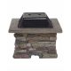  Garden fireplace MgO plate steel gray