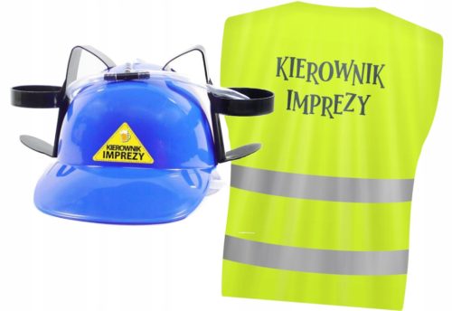  BEER HELMET AND REFLECTIVE VEST PARTY MANAGER SET FOR BOY