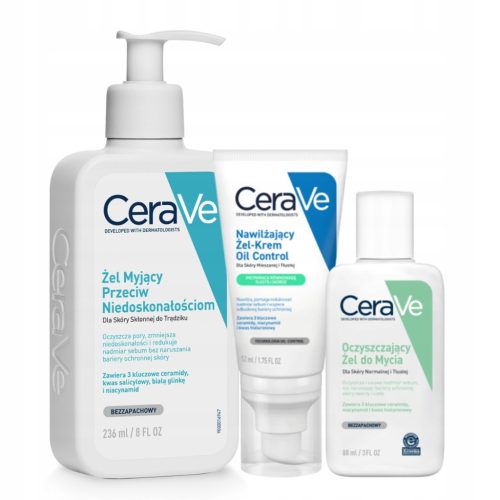 CeraVe Oil Control Skincare Set for Mixed/Oily Skin, Hydrates and Mattifies