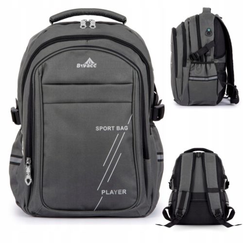 Bivacc Player Gray Backpack: Durable, Versatile School Companion