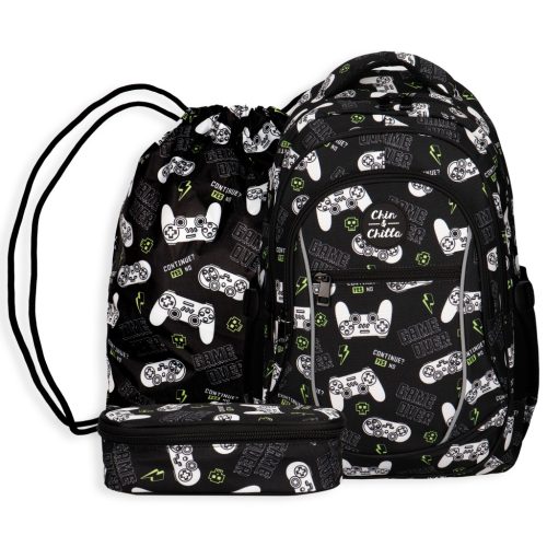 Black Backpack with Cushioned Pads - Ideal for Everyday Use