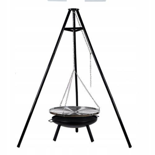  SWINGING CHARCOAL GRILL, diameter 60 cm, CHROME GRATE, XXL FIREPLACE