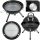  PORTABLE TOURIST CHARCOAL GRILL WITH LID ROUND GRID 32CM LUND
